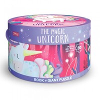 Book and Giant Puzzle - The Magic Unicorn (30 pieces) image
