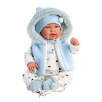 Llorens Crying Baby Doll – Soft Body - Tino Azul (44cm) image