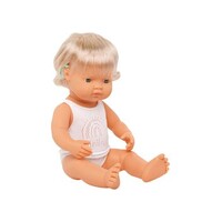 Baby Doll - Caucasian Girl with Hearing Aid 38cm image