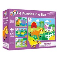 4 Puzzles in a Box - Animals image