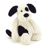 Jellycat Bashful Black & Cream Puppy Original (Med) image