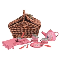 Tin Tea Set in Picnic Basket image