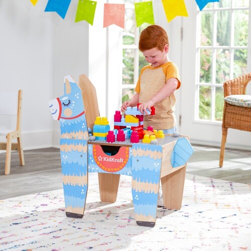 Llama Piñata Building Bricks Table