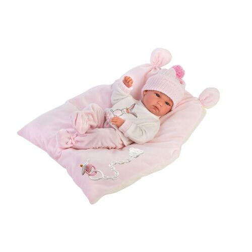 Llorens Vinyl body baby doll - Bimba Con Cojin Rosa (35cm)