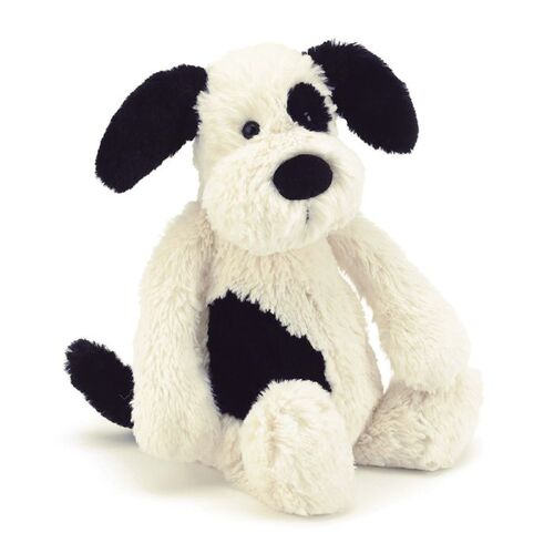 Jellycat Bashful Black & Cream Puppy Original (Med)